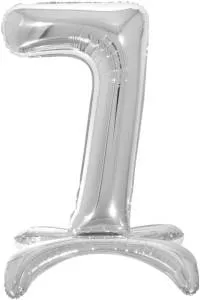 32" Цифра на подставке "7" серебро/ Китай 134017