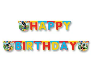 Гирлянда - буквы  "НВ Микки Вечеринка", 2,2м        