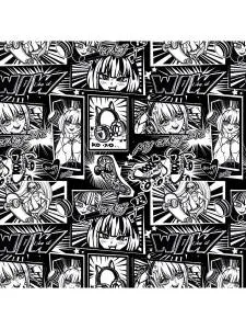 Бумага упак. "Аниме комикс" 70*100 см 10 листов  /УБ-4453