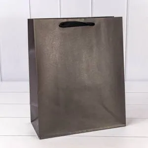 Пакет подарочный 26*32*13 см. Крафт черный / 000222С/11