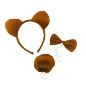 Набор "Медведь" Бурый (ободок,бант.хвост) / 1707244