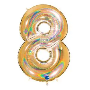 Цифра "8" - Золото голография в упак. /Grabo                     