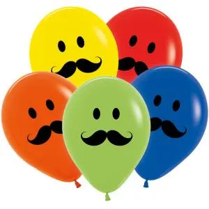 Смайл Усы, ассорти пастель 12" (Колумбия)