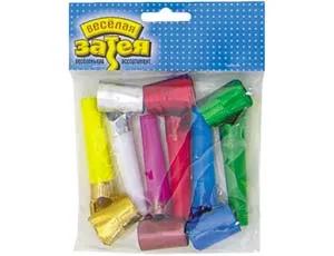 Язычок-гудок фольгированный,6 шт