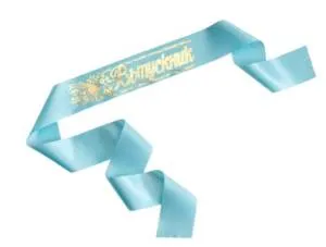 Лента "Выпускник" бирюзовая атлас / 4162730, 36492