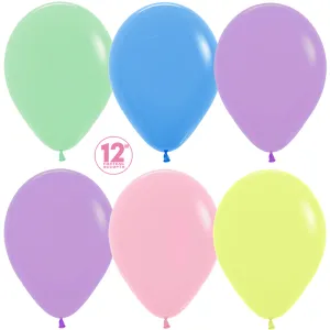 12" Ассорти светлое, пастель 100 шт.(Колумбия) 