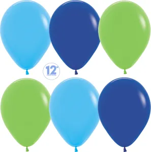 12" Ассорти для мальчика, пастель 12 шт.(Колумбия) 