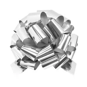 Бант-шар металл Серебро D36 см 7 см /1509-1335