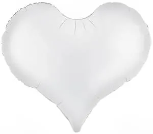 24" Сердце Люкс, Белый сатин/ Китай 26438