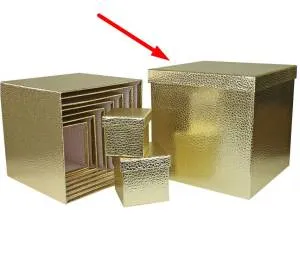 Коробка Текстура кожи золото 26*26*26