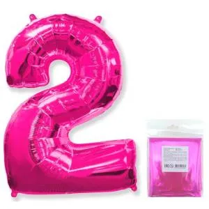 Цифра "2" - фуксия в упак/ Flexmetal 1207-3082