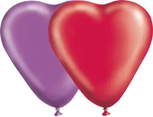 Сердце 10 " кристалл красное/фиолетовое
