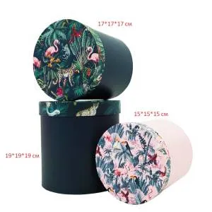 Коробка "Джунгли" 15*15*15 см цилиндр