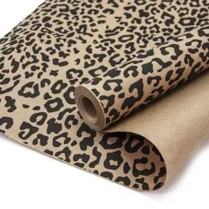 Крафт-бумага Анималистика Пятнистый окрас, Леопард Черный 0,6*10м/5500610