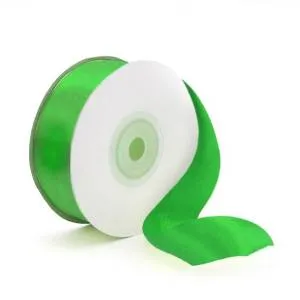 Лента атлас изумрудно-зеленый 38мм*22,85м/38019