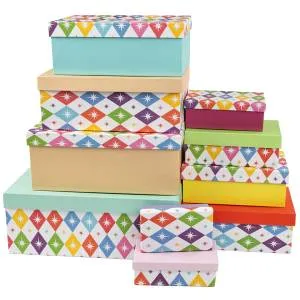 Коробка 33*20*13 см. "Яркие ромбы" / 2050841