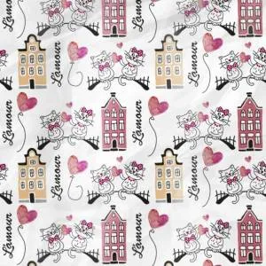 Уп. бумага "Влюбленные котики" 0.7*1м/ 8811308