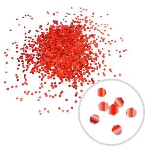 Глиттер "Блестки" лазерный красный 1 мм/100 г (Китай)