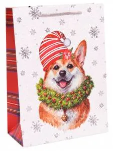 Пакет подарочный ПКП-2547 26*32*10 см с мат.ламинацией и глиттером