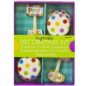 Декор-комплект д/кекса НВ Горошек/48 шт. 