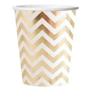 Стаканы Зигзаг ЗОЛОТО 180 мл ,6 шт. / 6224012