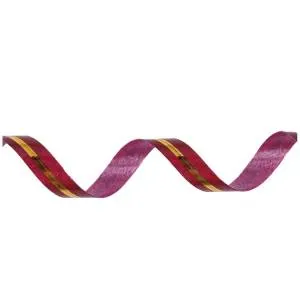 Лента c золотой полоской 5 мм*230 м Бордовая / 1302-1436