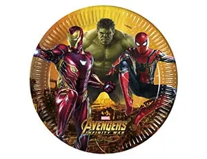Тарелки "Мстители Инфинити" 23 см. 8 шт.