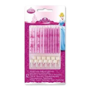 Свеча д/т с подст  Принцессы (12 шт)/1502-2777