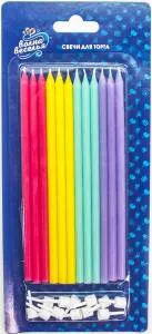 Свечи Тропическое ассорти 14,5см 12шт 708021