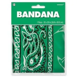 Бандана с рис зеленая 50*50см/1501-2292