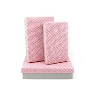 Коробка 21,5*14,5*5 см "Классический стиль" серо-розовая