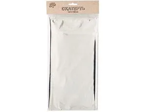 Скатерть фольг серебряная 137х182 см/1502-4695