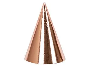 Колпак фольгированный Розовое золото 6 шт 1501-4759