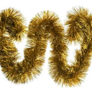 Мишура золотая 2 м* 6 см. (Ч10972)