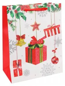 Пакет подарочный ПКП-3787 26*32*10 см с мат.ламинацией и глиттером