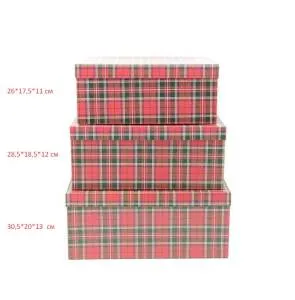 Коробка 28,5*18,5*12 см Клетка /10106