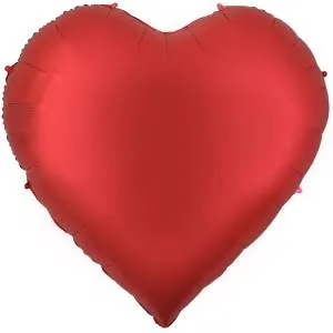 63" Сердце красное сатин (Китай) / 1204-1636