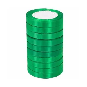 Лента атлас изумрудный 12 мм*22,85 м / 88029698