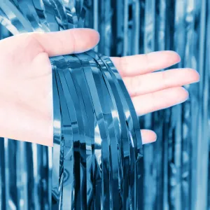 Занавес "Дождик" голубой металлик 100*200 см (Китай) 6015393