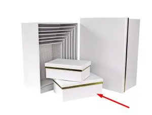 Коробка Золотой кант белый 21*15*8.5