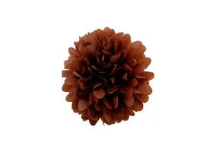 Помпон из бумаги 25 см (шоколад)