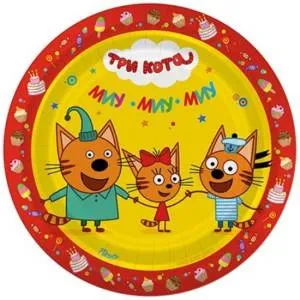 Тарелка  "Три кота" 18 см 6 шт. / 1502-5606