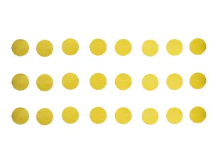 Гирлянда на нитке Круги Золото блеск 2,2м /1404-0519