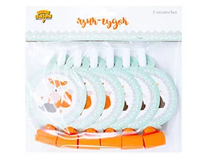 Язычок - гудок с карт. "Лесные Друзья" 6 шт