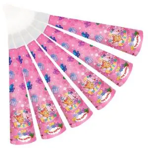 Горны Три Кота розовые 6шт