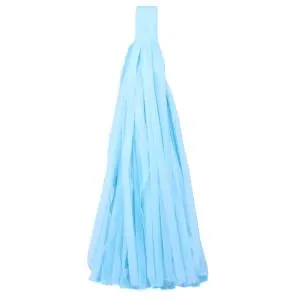 Помпон кисточка 35 см. (голубой) 12 листов/ 521116