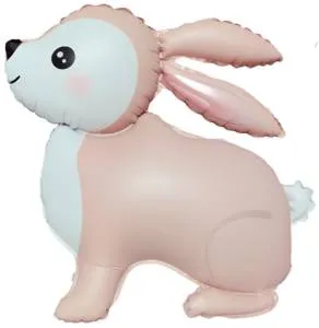 24" Лесной зайка, розовый сатин 3D / Китай 26292( для воздуха)