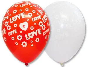 Шелкография 12" пастель кр/бел LOVE