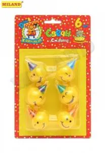 Свечи для торта "Смайлы" 