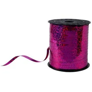 Лента голография 5 мм*230 м. Ярко-розовая / 1302-1388